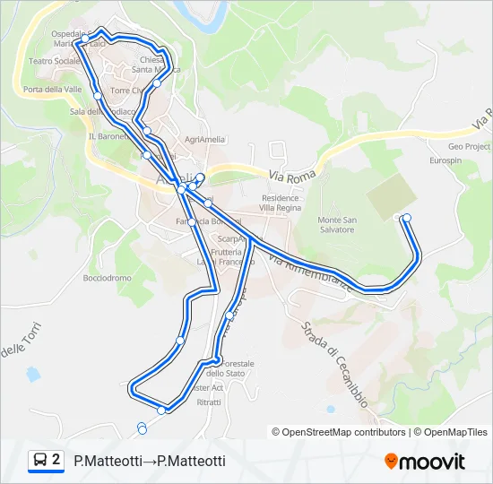2 Bus Line Map