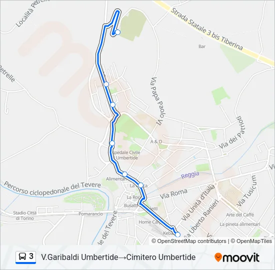 3 Bus Line Map