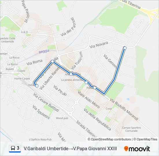 3 Bus Line Map