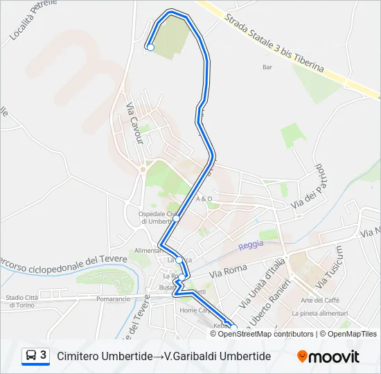 3 Bus Line Map