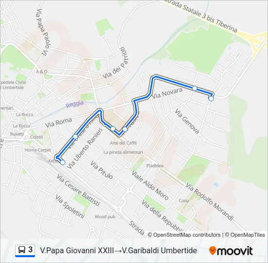 3 Bus Line Map