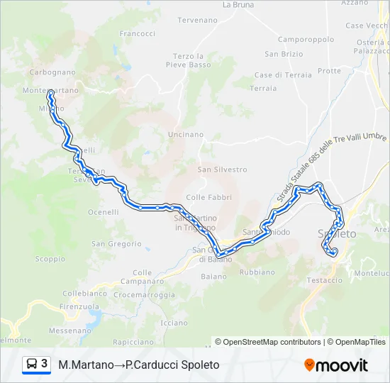 3 Bus Line Map