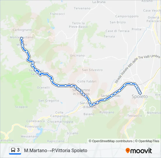 3 Bus Line Map