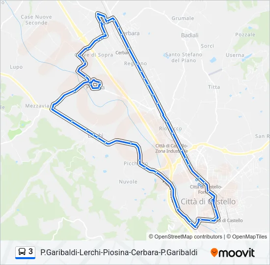 3 Bus Line Map