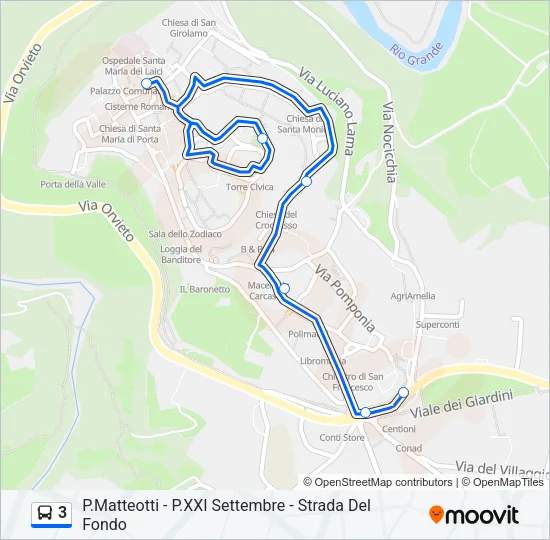 3 Bus Line Map