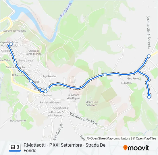 3 Bus Line Map