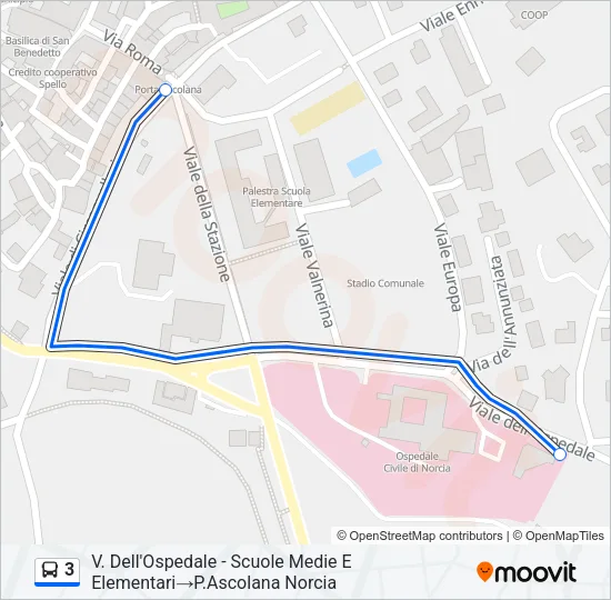 3 Bus Line Map