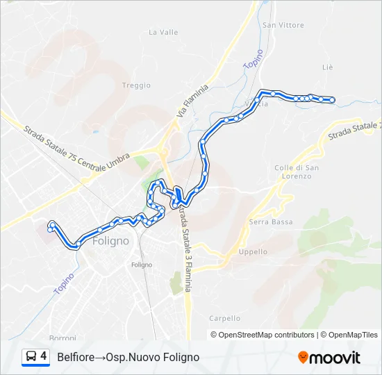 4 Bus Line Map