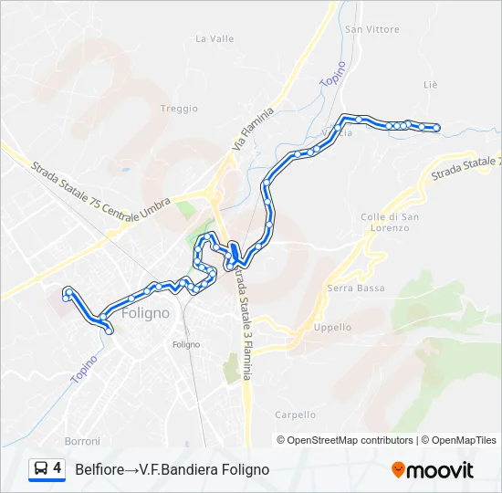 4 Bus Line Map