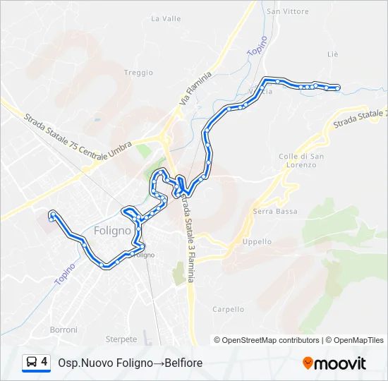 4 Bus Line Map