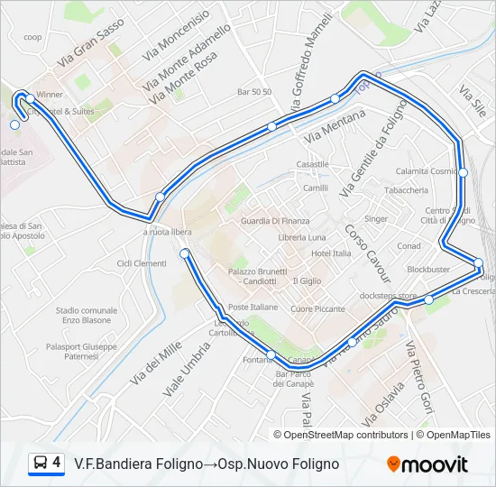4 Bus Line Map