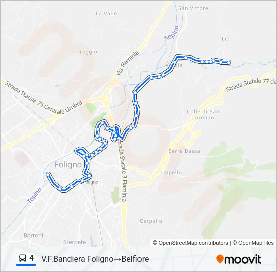 4 Bus Line Map