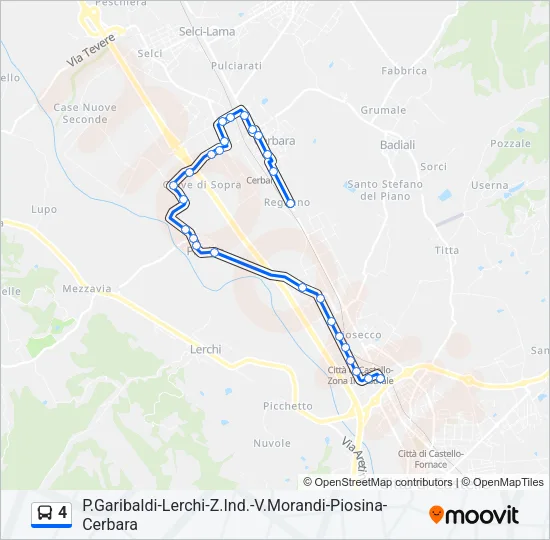 4 Bus Line Map