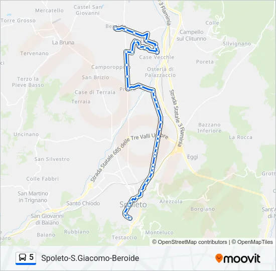 5 Bus Line Map