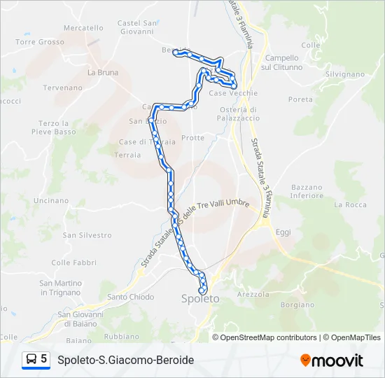 5 Bus Line Map