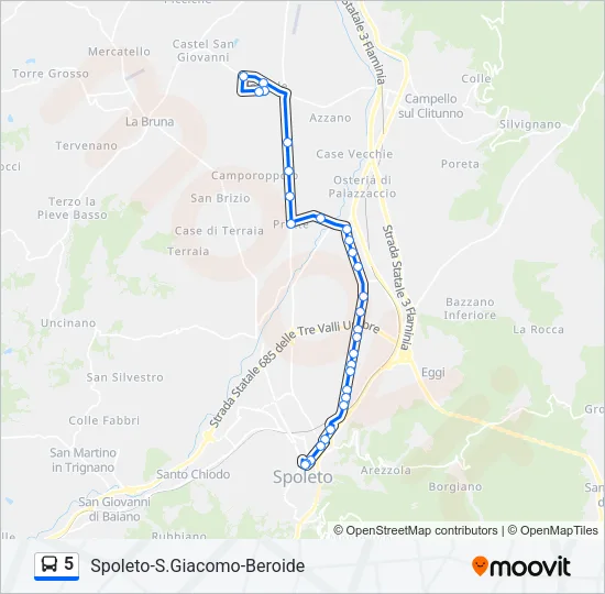 5 Bus Line Map