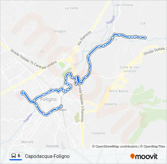 6 Bus Line Map
