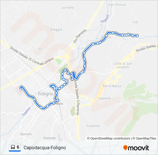 6 Bus Line Map