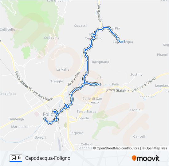 6 bus Line Map