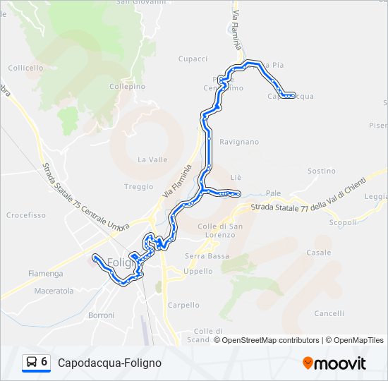 6 bus Line Map