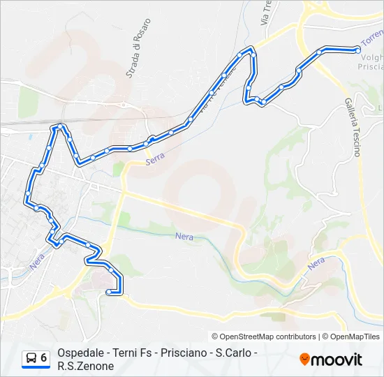 6 Bus Line Map