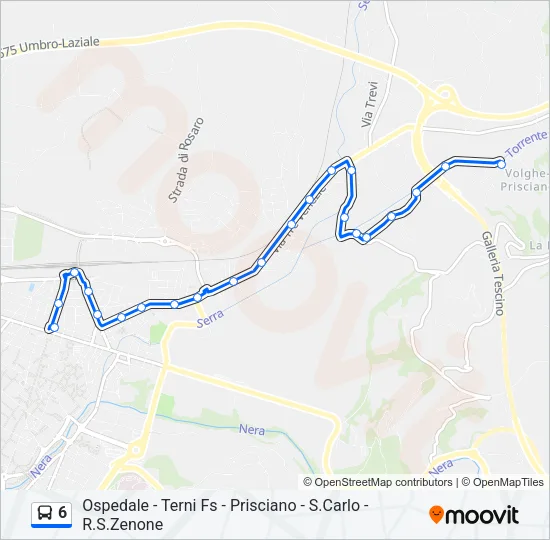 6 Bus Line Map