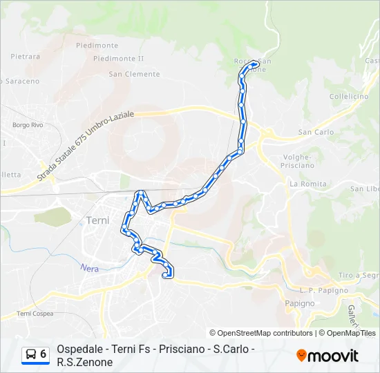 6 Bus Line Map