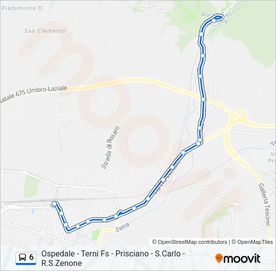 6 Bus Line Map