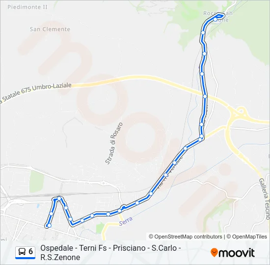6 Bus Line Map