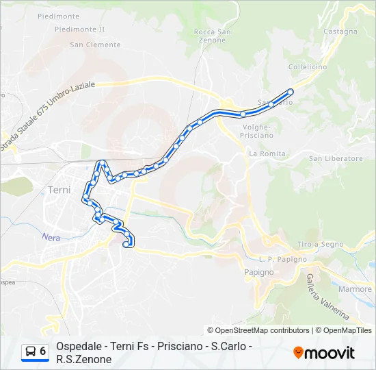 6 Bus Line Map
