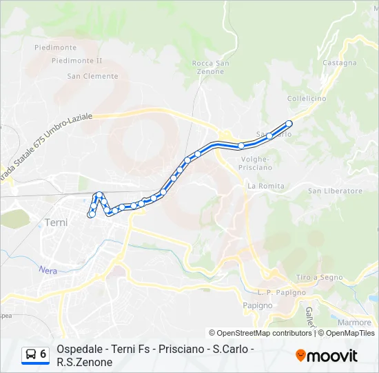 6 Bus Line Map