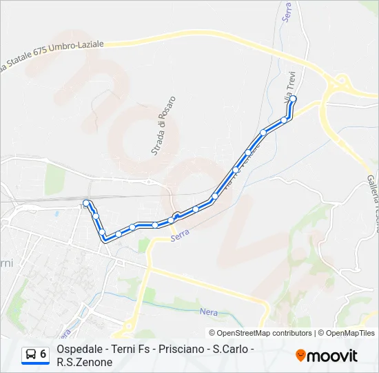 6 Bus Line Map