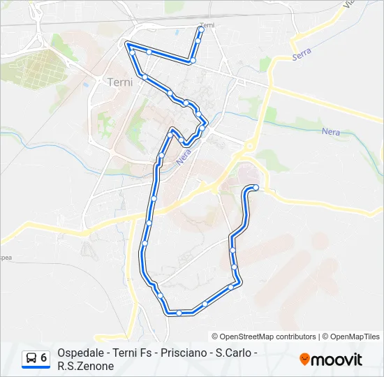 6 Bus Line Map