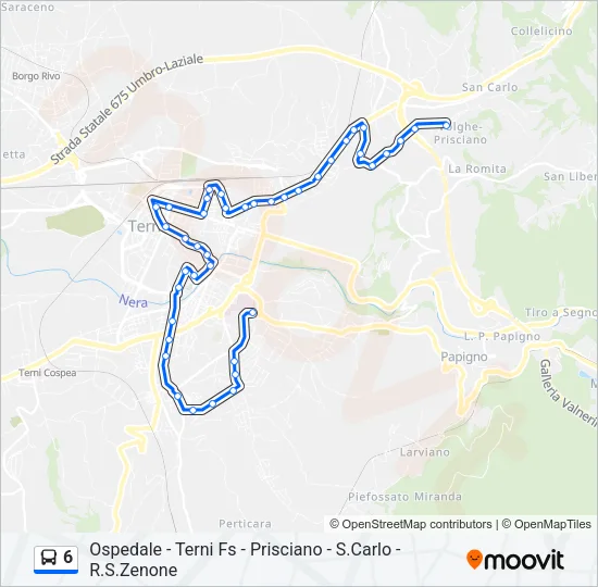 6 Bus Line Map