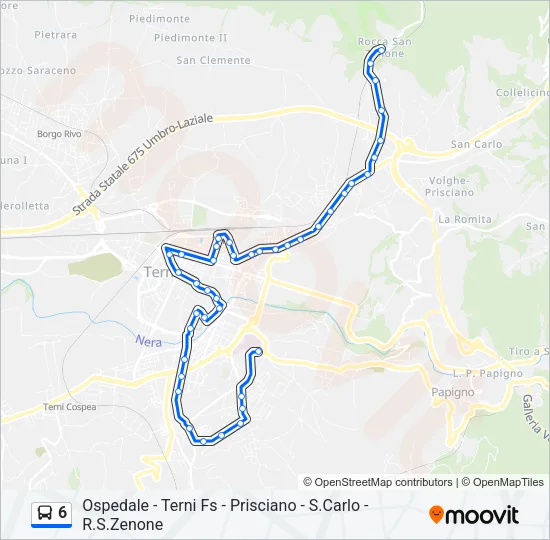 6 Bus Line Map
