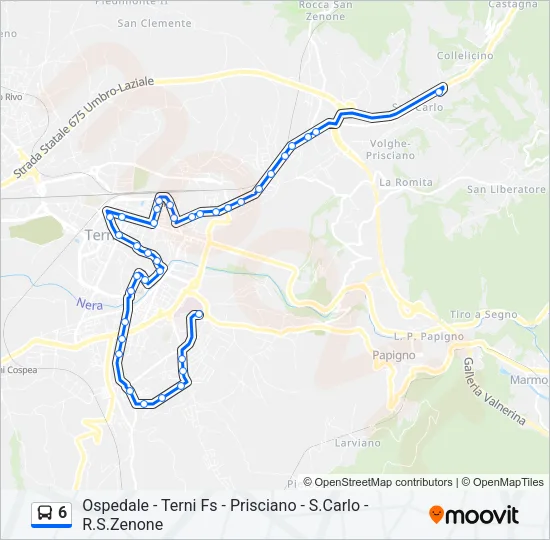 6 Bus Line Map