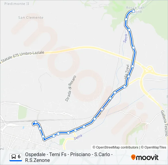 6 Bus Line Map