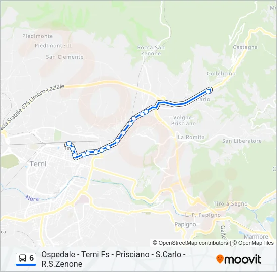 6 Bus Line Map