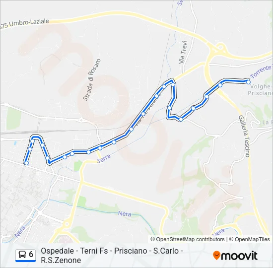6 Bus Line Map
