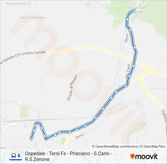 6 Bus Line Map