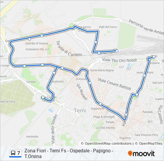 7 bus Line Map