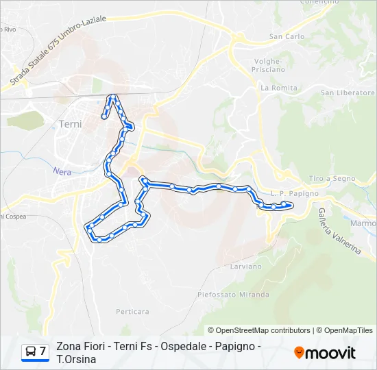 7 Bus Line Map