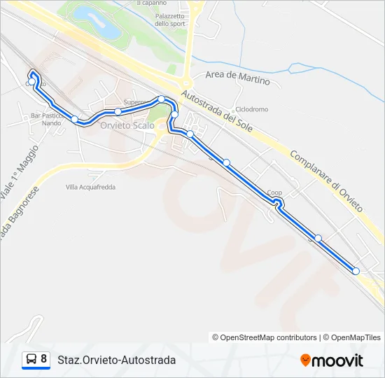 8 Bus Line Map