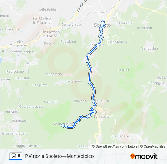 8 Bus Line Map
