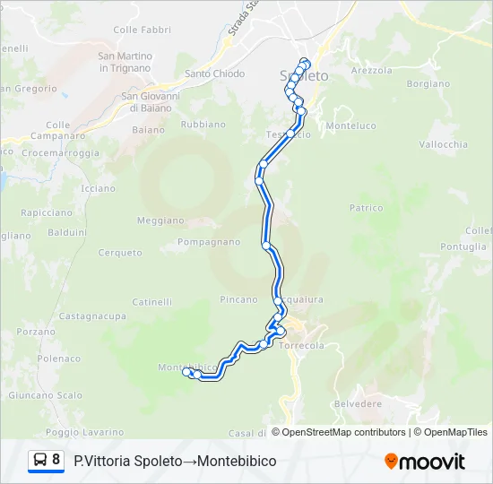 8 Bus Line Map