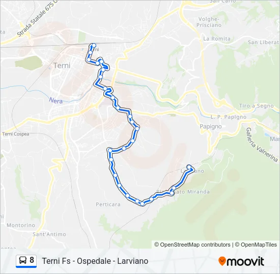 8 Bus Line Map