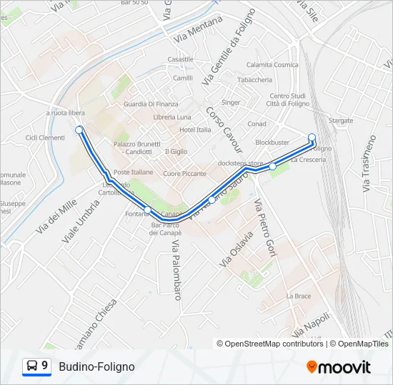 9 Bus Line Map