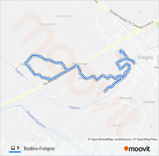 9 Bus Line Map