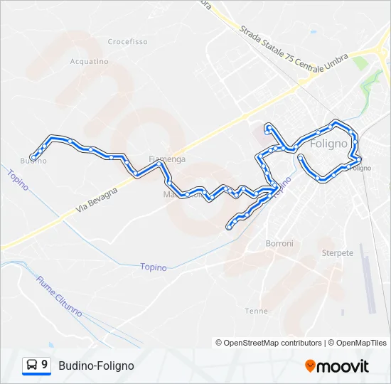 9 Bus Line Map