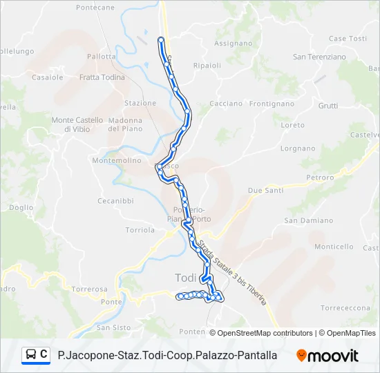 C Bus Line Map